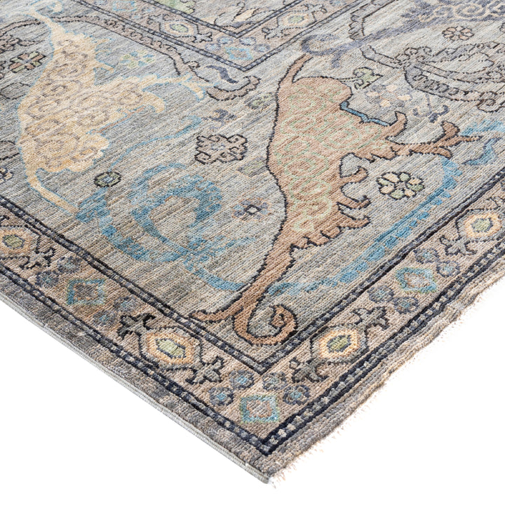 Grey Soluna Traditional Wool Rug - 8'3" x 10'