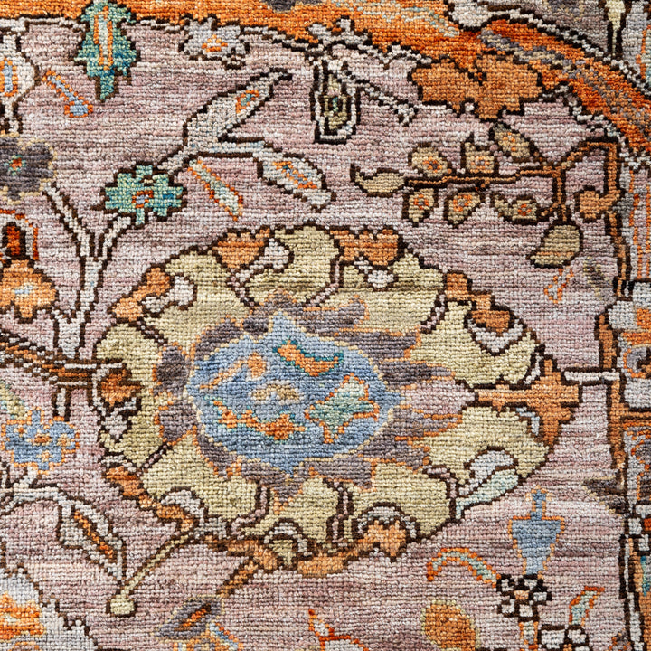 Brown Soluna Traditional Wool Rug - 8'5" x 9'10"
