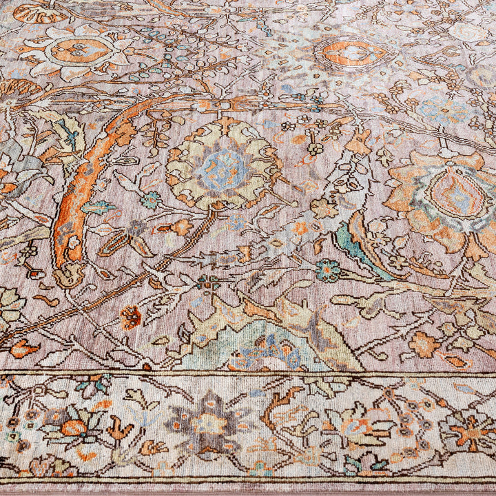 Brown Soluna Traditional Wool Rug - 8'5" x 9'10"
