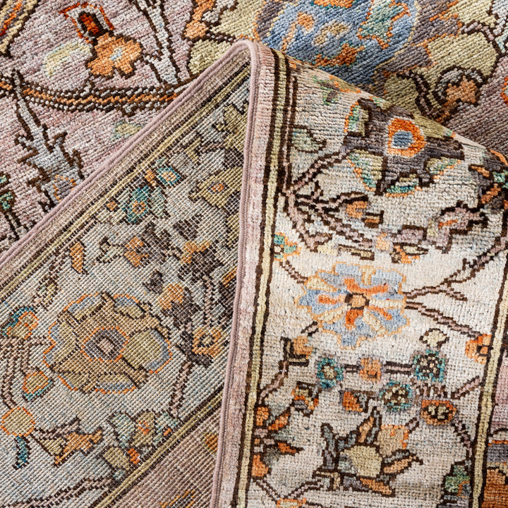 Brown Soluna Traditional Wool Rug - 8'5" x 9'10"