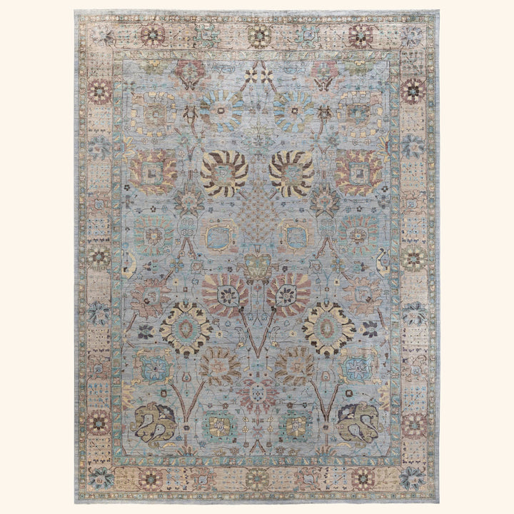 Grey Soluna Traditional Wool Rug - 10'2" x 13'8"