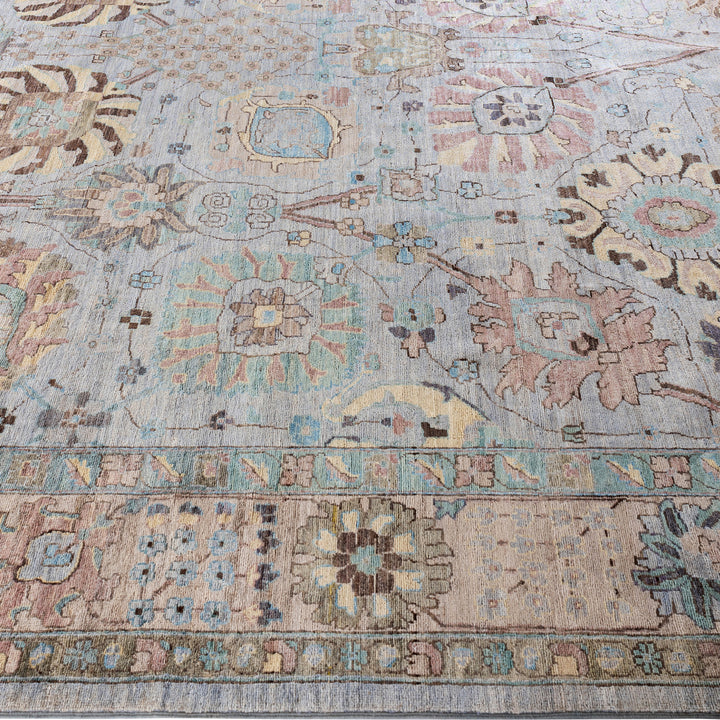Grey Soluna Traditional Wool Rug - 10'2" x 13'8"