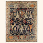 Black Soluna Traditional Wool Rug - 9'2" x 11'10"