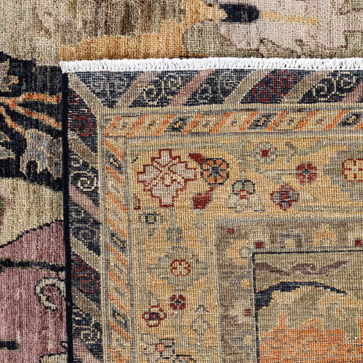 Black Soluna Traditional Wool Rug - 9'2" x 11'10"