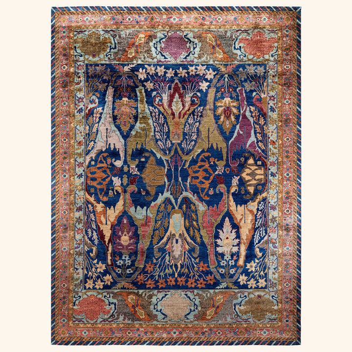 Navy Soluna Traditional Wool Rug - 10'1" x 13'9"