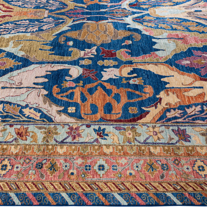 Navy Soluna Traditional Wool Rug - 10'1" x 13'9"