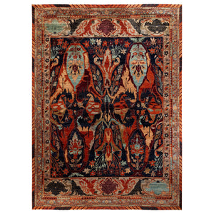 Black Soluna Traditional Wool Rug - 10'5" x 14'3"