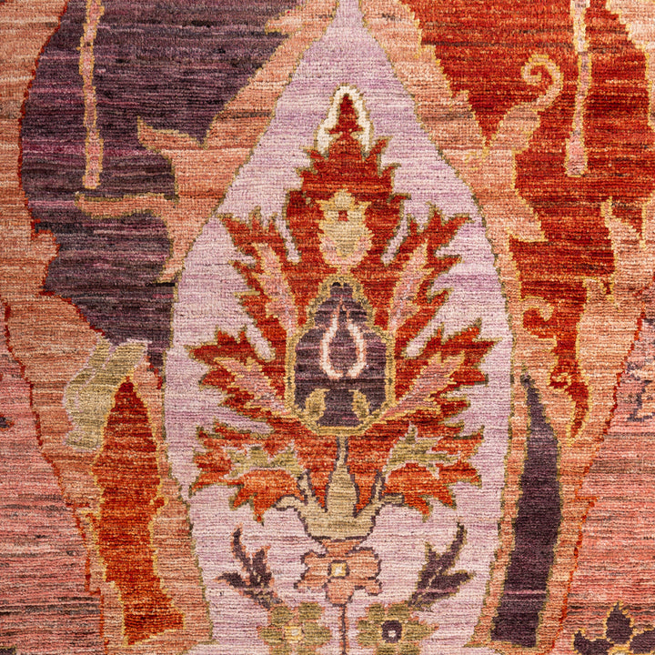 Pink Soluna Traditional Wool Rug - 9'1" x 12'9"