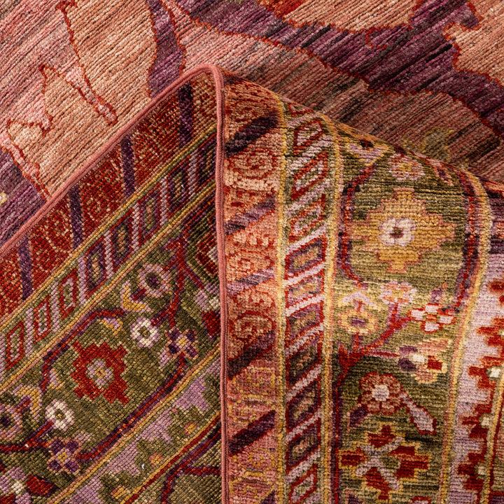 Pink Soluna Traditional Wool Rug - 9'1" x 12'9"