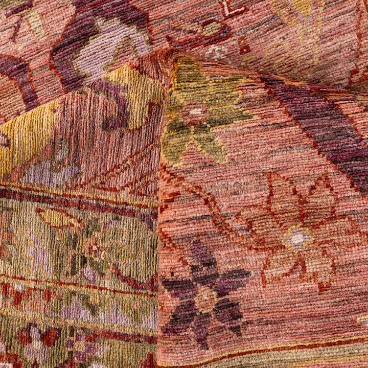 Pink Soluna Traditional Wool Rug - 9'1" x 12'9"