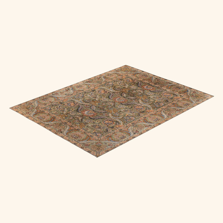 Green Soluna Traditional Wool Rug - 9'2" x 11'10"