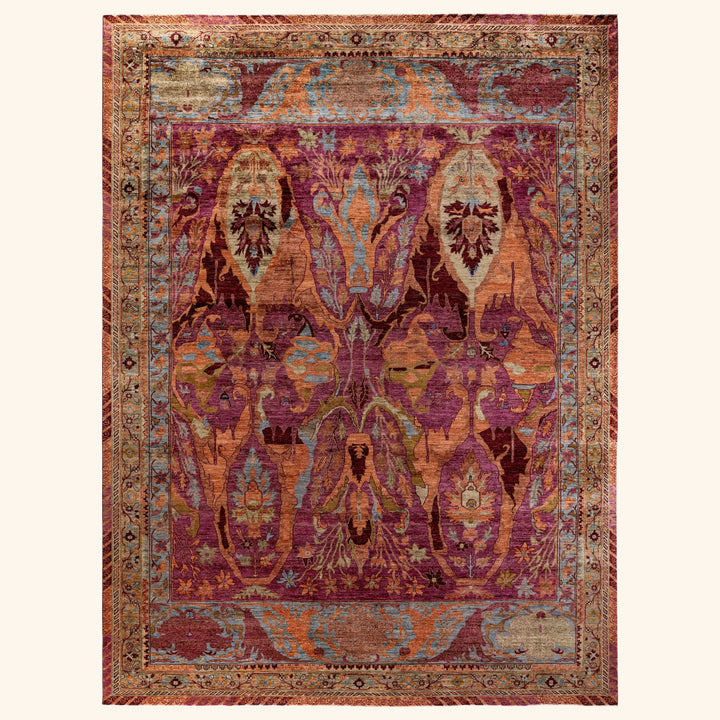 Purple Soluna Traditional Wool Rug - 10'2" x 13'8"