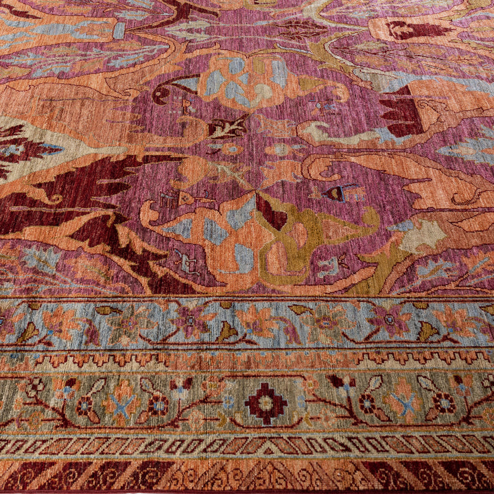 Purple Soluna Traditional Wool Rug - 10'2" x 13'8"