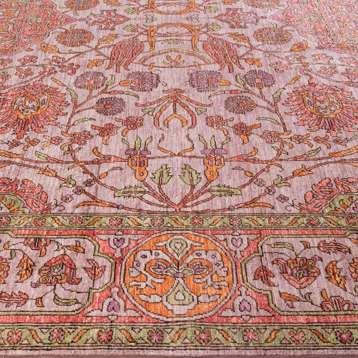 Purple Soluna Traditional Wool Rug - 9'1" x 12'