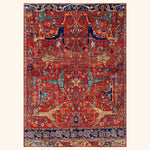 Rust Soluna Traditional Wool Rug - 6' x 8'4"