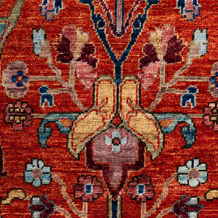 Rust Soluna Traditional Wool Rug - 6' x 8'4"
