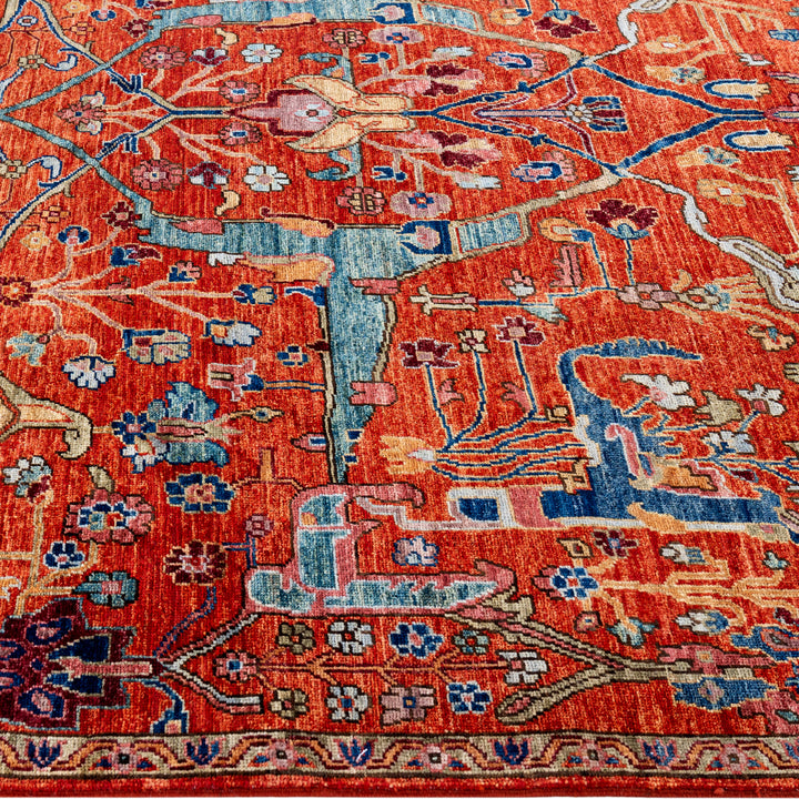 Rust Soluna Traditional Wool Rug - 6' x 8'4"