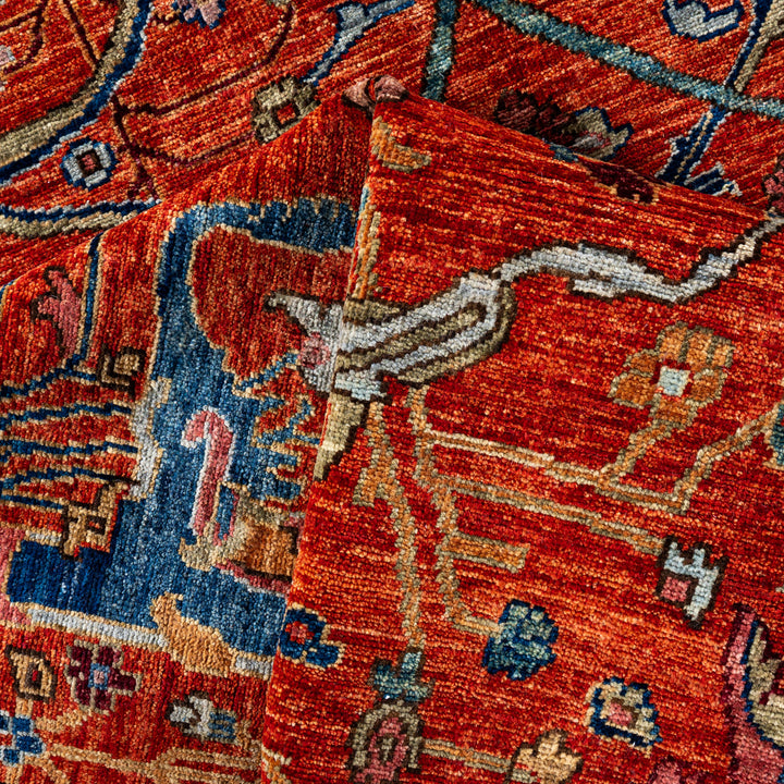 Rust Soluna Traditional Wool Rug - 6' x 8'4"