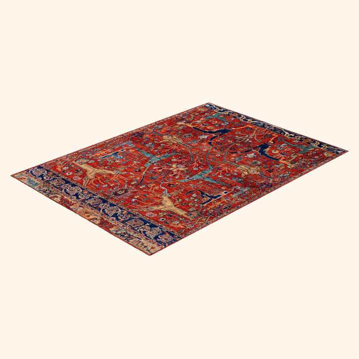 Rust Soluna Traditional Wool Rug - 6' x 8'4"