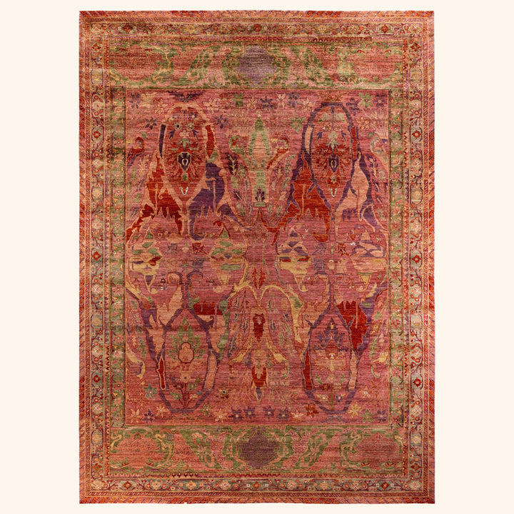 Pink Soluna Traditional Wool Rug - 10'2" x 14'2"