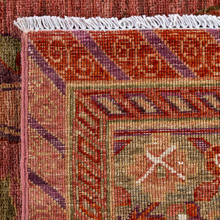 Pink Soluna Traditional Wool Rug - 10'2" x 14'2"