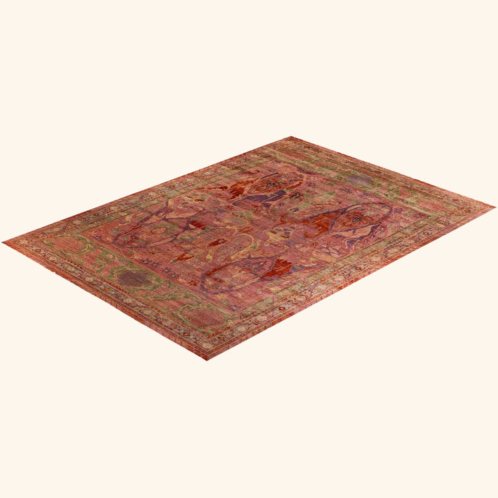 Pink Soluna Traditional Wool Rug - 10'2" x 14'2"