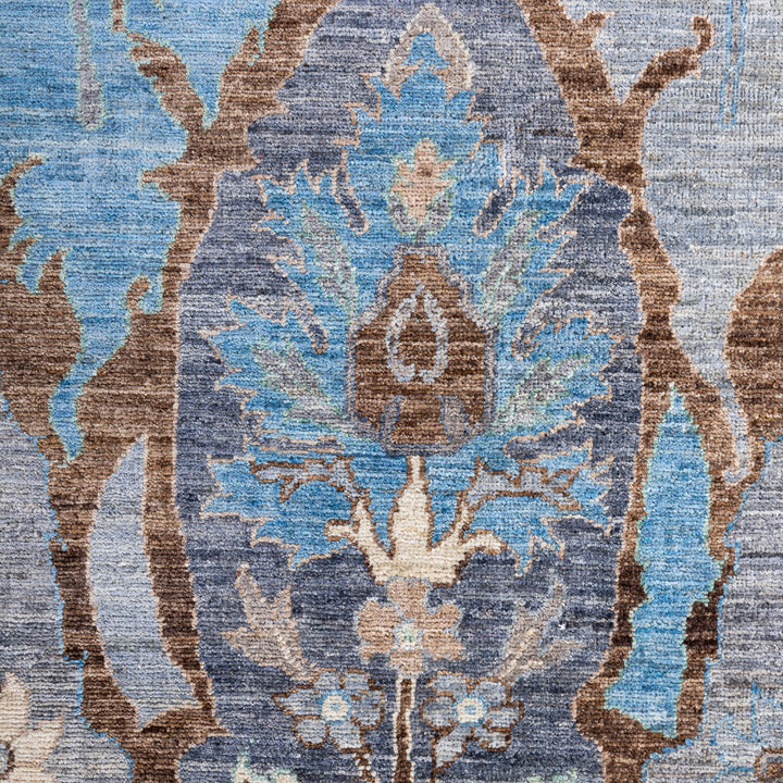 Grey Soluna Traditional Wool Rug - 8'10" x 11'10"