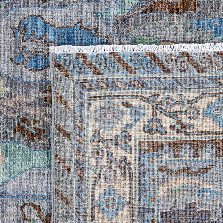 Grey Soluna Traditional Wool Rug - 8'10" x 11'10"