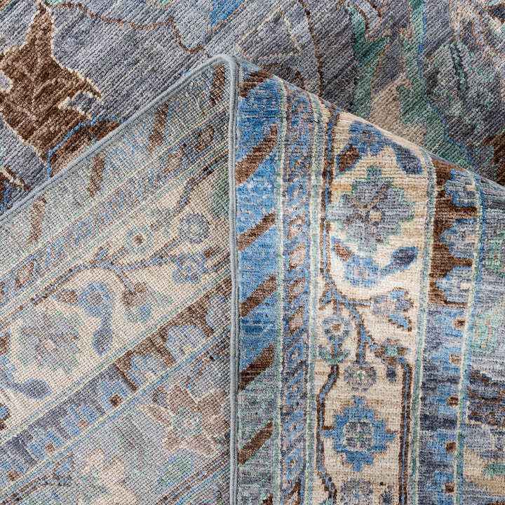 Grey Soluna Traditional Wool Rug - 8'10" x 11'10"