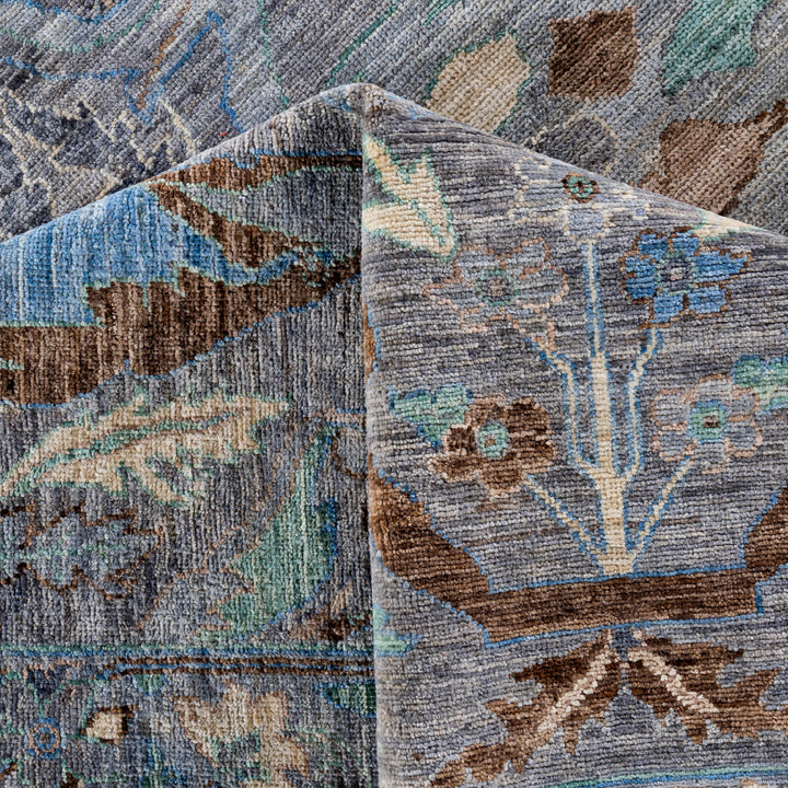 Grey Soluna Traditional Wool Rug - 8'10" x 11'10"