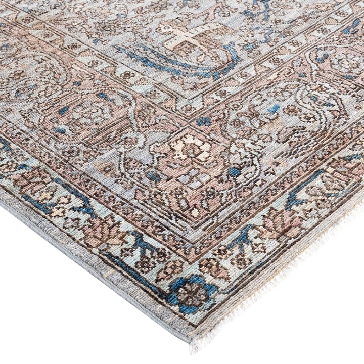 Grey Soluna Traditional Wool Rug - 8'2" x 10'1"