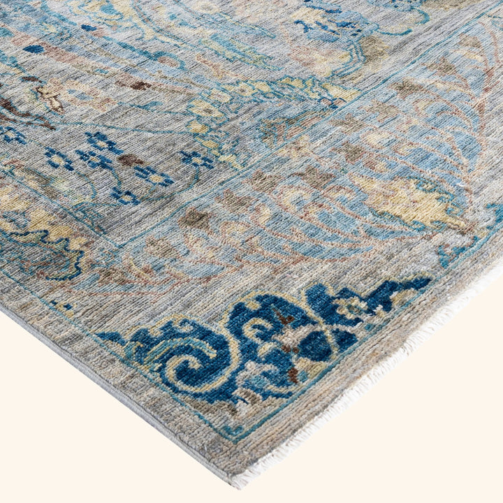 Grey Soluna Traditional Wool Rug - 8'10" x 12'1"