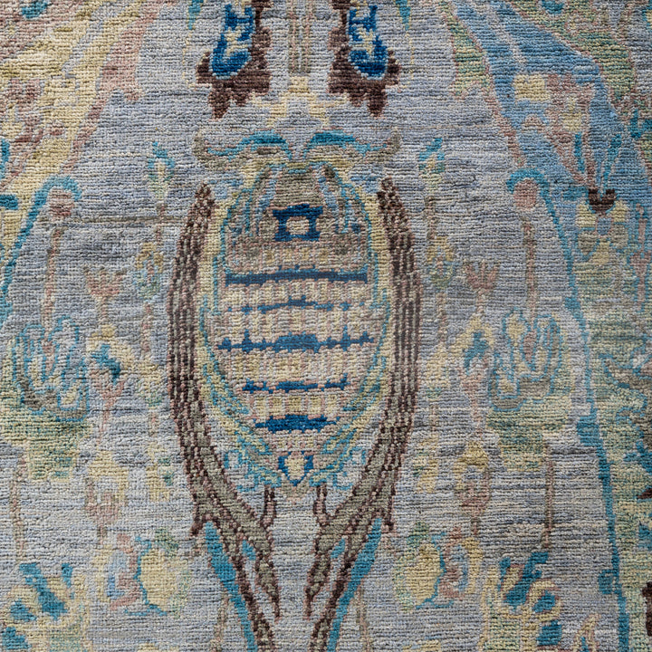 Grey Soluna Traditional Wool Rug - 8'10" x 12'1"