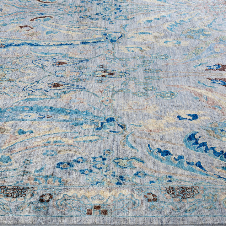 Grey Soluna Traditional Wool Rug - 8'10" x 12'1"