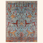 Blue Soluna Traditional Wool Rug - 9'3" x 12'2"