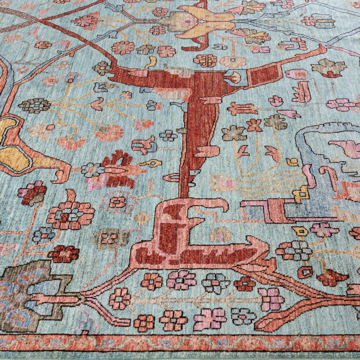 Blue Soluna Traditional Wool Rug - 9'3" x 12'2"