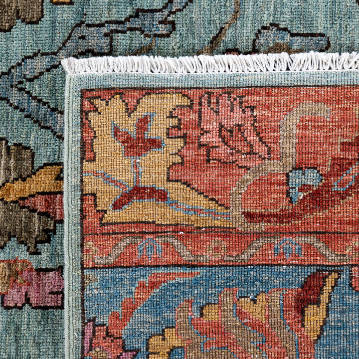 Blue Soluna Traditional Wool Rug - 9'3" x 12'2"