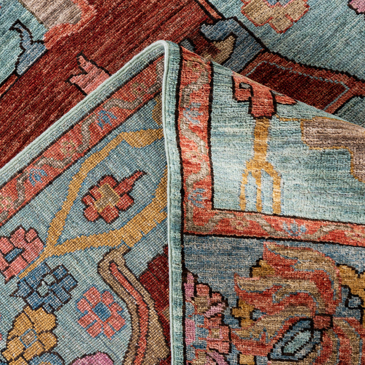 Blue Soluna Traditional Wool Rug - 9'3" x 12'2"