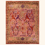 Pink Soluna Traditional Wool Rug - 9'1" x 12'