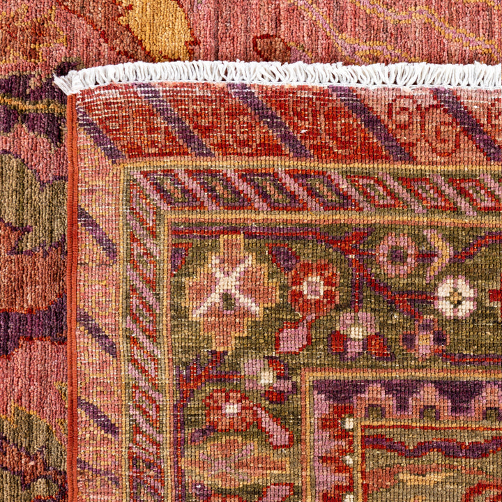 Pink Soluna Traditional Wool Rug - 9'1" x 12'
