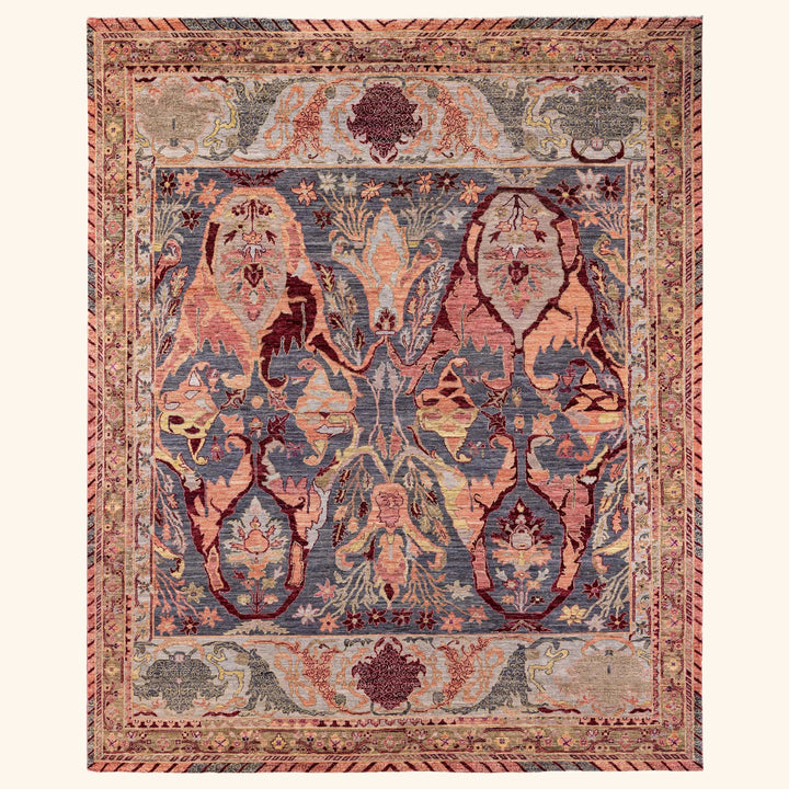 Grey Soluna Traditional Wool Rug - 8'5" x 10'1"