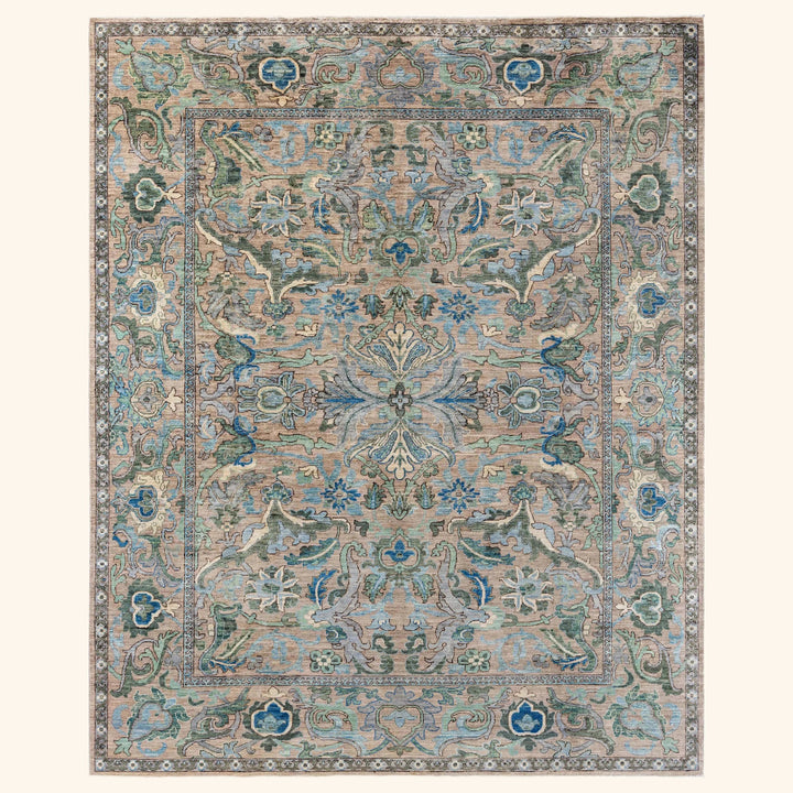 Ivory Soluna Traditional Wool Rug - 8'2" x 10'1"