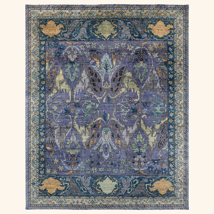 Purple Soluna Traditional Wool Rug - 9'4" x 11'10"