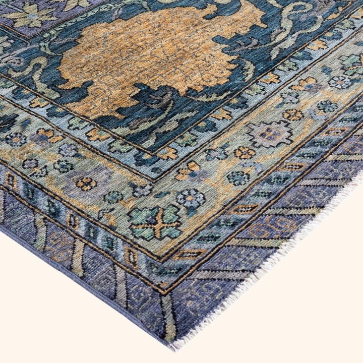 Purple Soluna Traditional Wool Rug - 9'4" x 11'10"