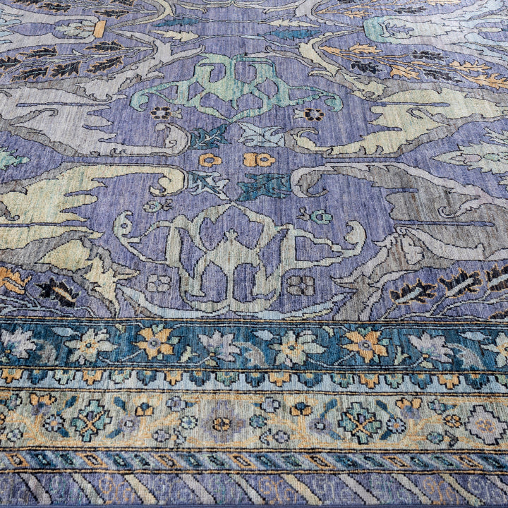 Purple Soluna Traditional Wool Rug - 9'4" x 11'10"