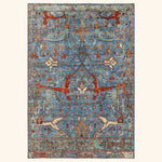 Blue Soluna Traditional Wool Rug - 6'3" x 8'9"