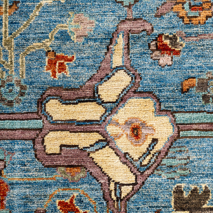 Blue Soluna Traditional Wool Rug - 6'3" x 8'9"