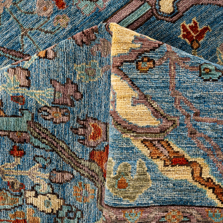 Blue Soluna Traditional Wool Rug - 6'3" x 8'9"