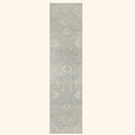Light Blue Traditional Wool Runner - 3' x 12'