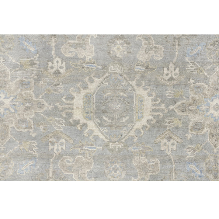 Light Blue Traditional Wool Runner - 3' x 12'
